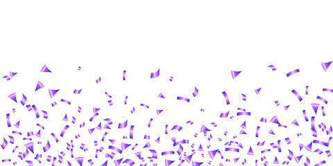 Purple Glittering confetti decoration greeting card or party invitation