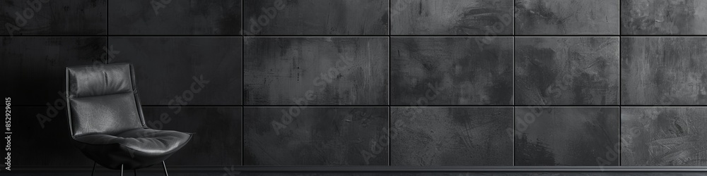 Poster modern minimalist background in solid charcoal grey with subtle grid lines, providing a clean and pr