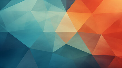 Orange Blue Geometric Shapes Background