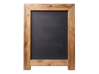Wood framed chalkboard sign. This versatile and rustic sign is perfect for cafes, restaurants, and events. Isolated on transparent background, png.