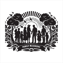 Family Reunions Vector stock vectors eps with white background 