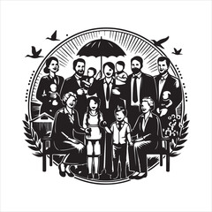 Family Reunions Vector stock vectors eps with white background 