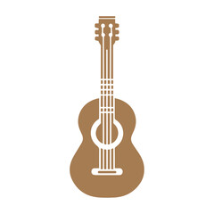 Guitar icon clipart flat design