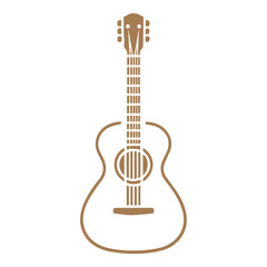 Guitar icon clipart flat design