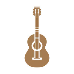 Obraz premium Guitar icon clipart flat design