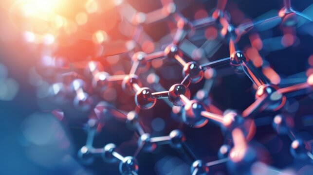 Molecular structures in chemistry and polymer, chemistry, polymer science structures, science education background concept