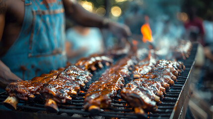 Barbecue pork spare ribs are a slow cooked, delicious, tender slab of baby back or spare ribs that are the embodiment of Summer. Make this recipe to make on a smoker.