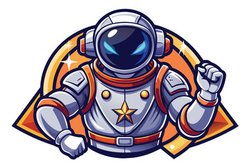 Cartoon futurictic astronaut Vector Illustration