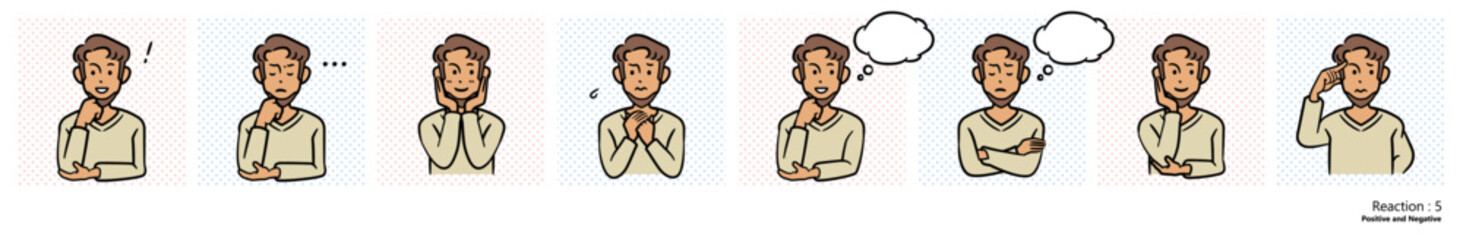 ダイバーシティのイラスト（髭の男性）｜リアクション5
