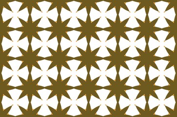 A pattern of brown flowers design on a white background with a white background