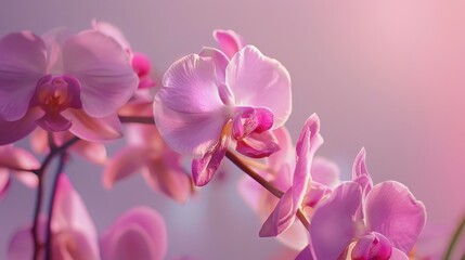 Light purple orchids bloom plants
