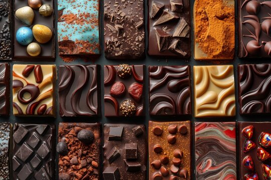 abstract background in colors and patterns for World Chocolate Day 