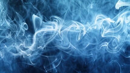 Obraz premium Abstract Blue Smoke Swirls