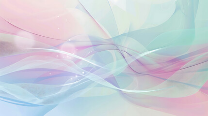 Delicate Abstract Waves with Soft Pastel Gradient