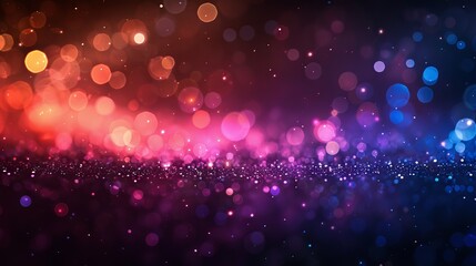 Colorful Bokeh Lights On Black Background