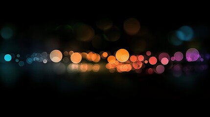 Abstract Bokeh Lights At Night