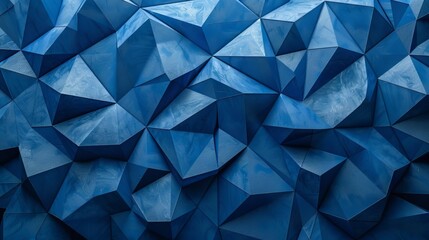 Fototapeta premium Blue Geometric Wall