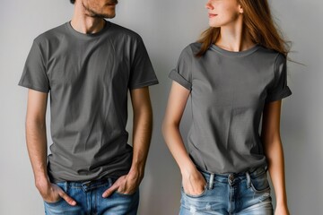 Contemporary Comfort: Unisex Heavy Cotton Tees in Solid Grey, Emphasizing Modern Fit and Stylish Aesthetic, Bottom-Down View