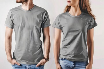 Contemporary Comfort: Unisex Heavy Cotton Tees in Solid Grey, Emphasizing Modern Fit and Stylish Aesthetic, Bottom-Down View