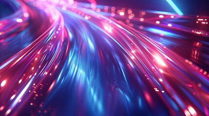 Obraz premium Abstract Pink And Blue Light Trails