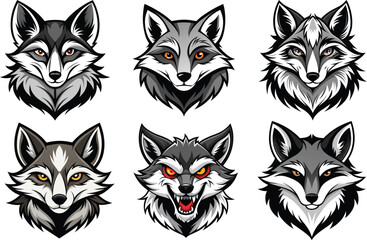 Fox Head logo icon vector art illustration