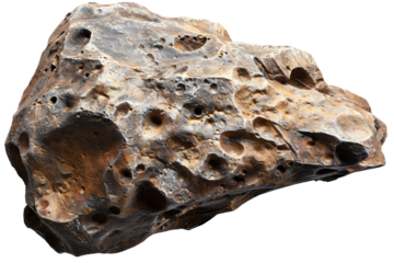 Space asteroids die cut PNG style isolated on white and transparent background