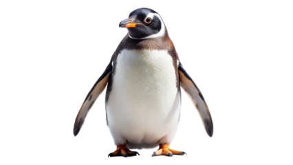 penguin on isolated background with high detailing