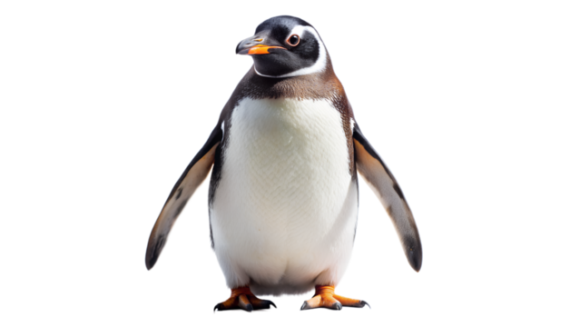 penguin on isolated background with high detailing