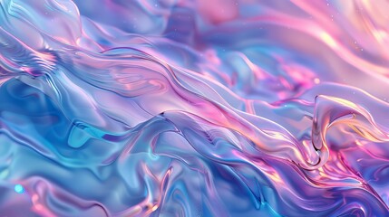Obraz premium Abstract Wavy Blue And Pink Liquid Texture