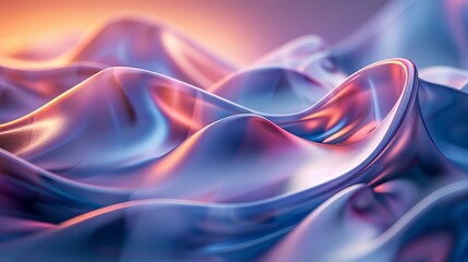 Abstract Purple and Orange Fabric Waves