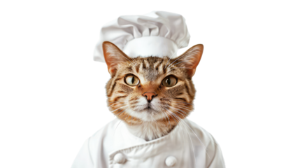 Chef cat on a transparent background