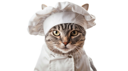 Chef cat on a transparent background