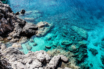 Sea stones. Sea landscape. HDR Image (High Dynamic Range).