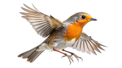 Naklejka premium robin on isolated background with high detailing