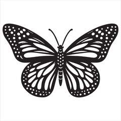 Black Butterfly vector silhouette
