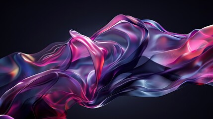 Obraz premium Abstract Purple and Pink Swirling Fabric