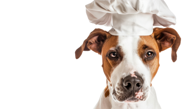 Chef dog on a transparent background