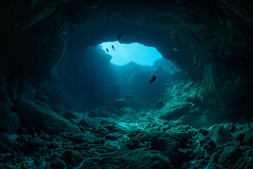 underwater cave