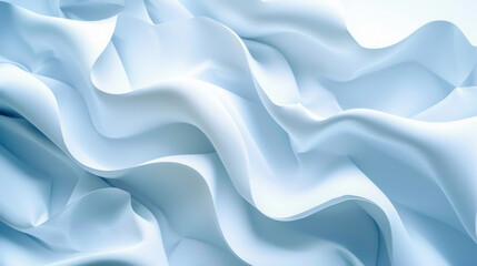 Fototapeta premium Abstract Gradient Wavy Background in White and Blue