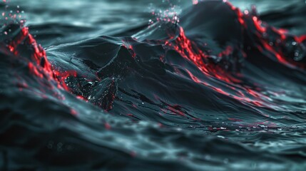 Red Glow On Water Surface