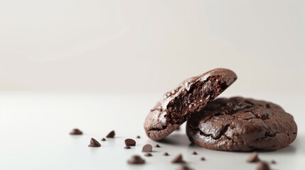 Obraz premium Delicious Chocolate Cream Filled Chocolate Cookies