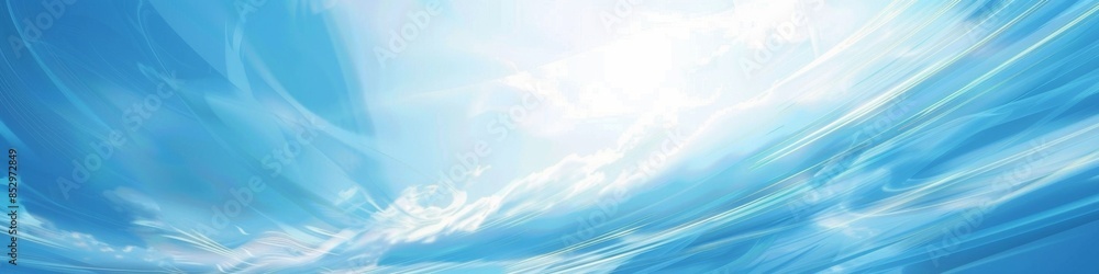 Poster vibrant sky blue tech minimalist background with delicate abstract elements, creating a vibrant and 