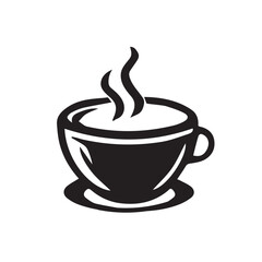 Coffee cup icon, tea cup logo, symbols vector illustration silhouette image template.eps 10.