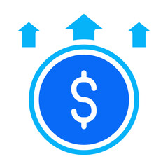 Expense duotone color icon vector for mobile app, website, logo and presentation design.