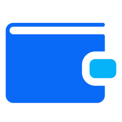 Wallet duotone color icon vector for mobile app, website, logo and presentation design.