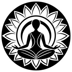 draw-a-vector-logo--the--kriya-yoga-and-meditatio