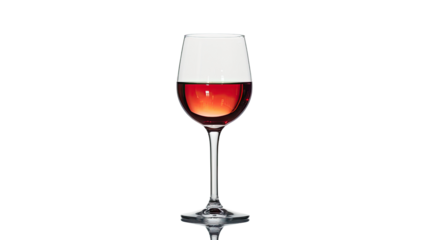 Glass of wine on a transparent background