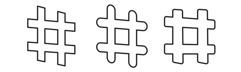 Hashtag icon vector. hashtag simbols