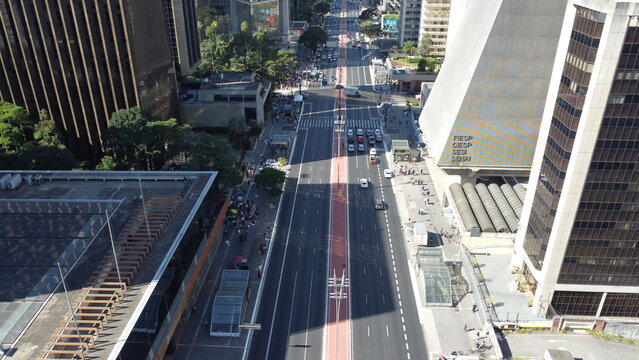 Pr&eacute;dio da Fiesp Sesi. Foto feita na Avenida Paulista em S&atilde;o Paulo, Brasil em 14 Junho 2024