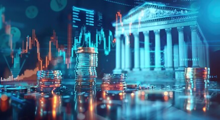 Financial Growth and Investment with a Classic Bank Building